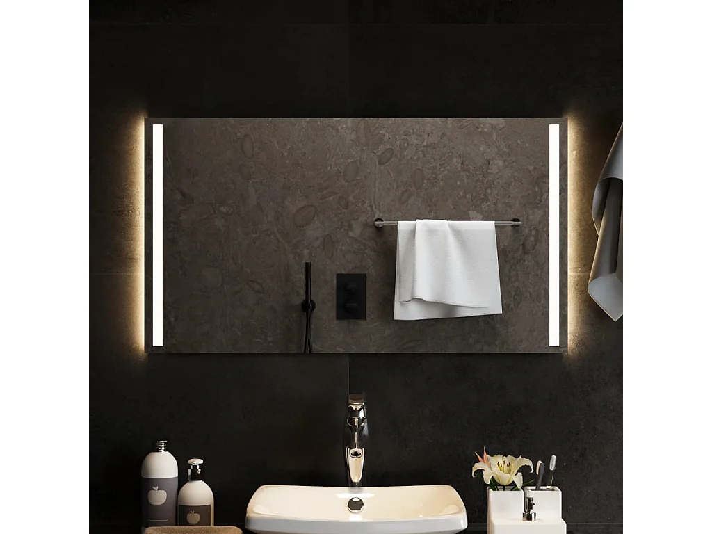 Specchio da Bagno con Luci LED 90x50 cm