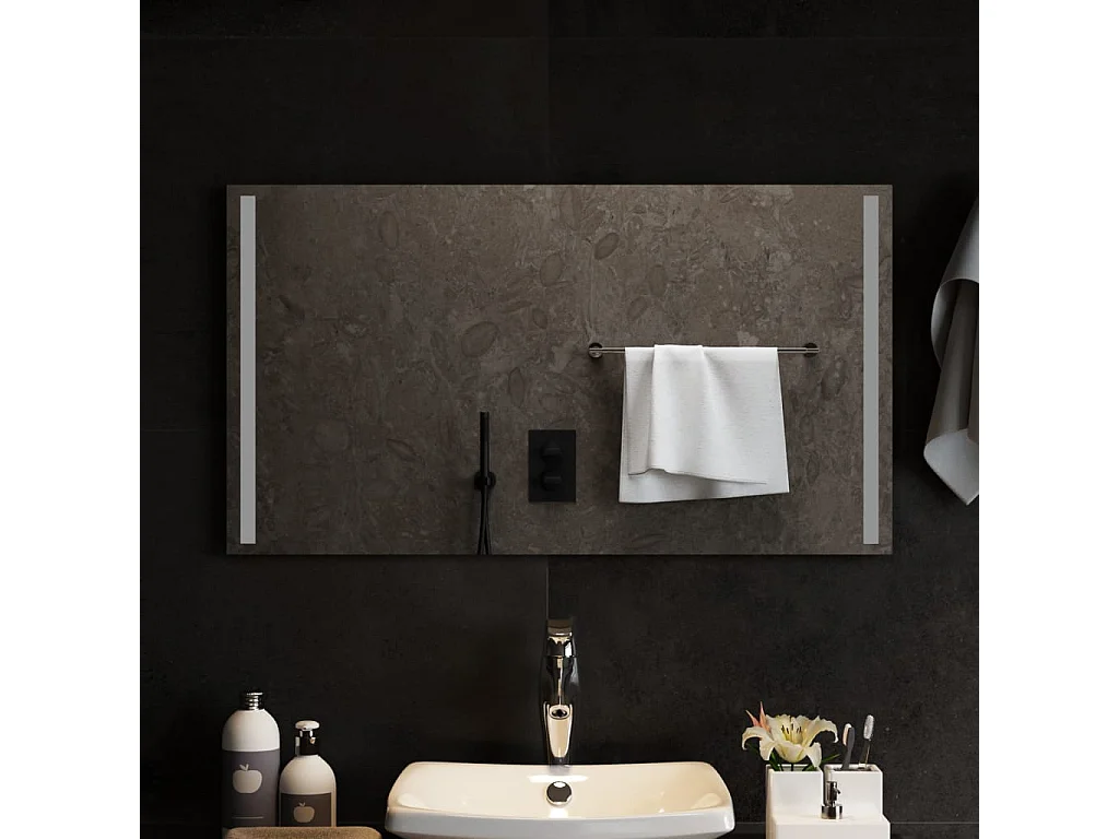 Specchio da Bagno con Luci LED 90x50 cm