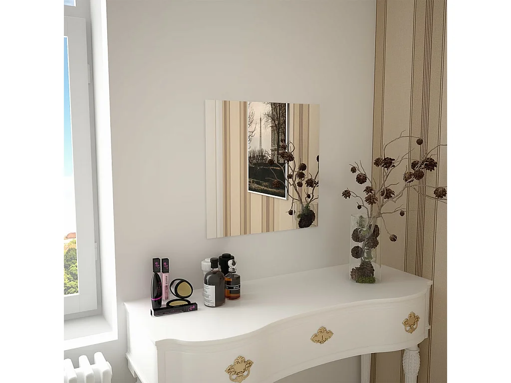 Miroir mural carré 50 x 50 cm Verre