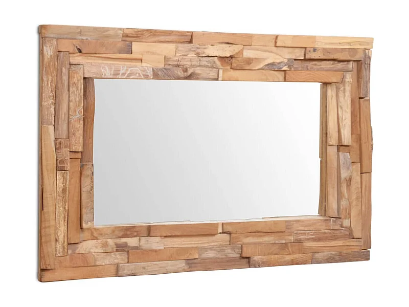 Miroir décoratif Teck 90x60 cm Rectangulaire
