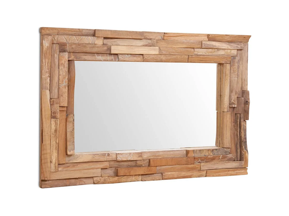 Miroir décoratif Teck 90x60 cm Rectangulaire