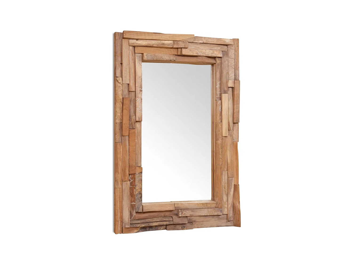 Miroir décoratif Teck 90x60 cm Rectangulaire