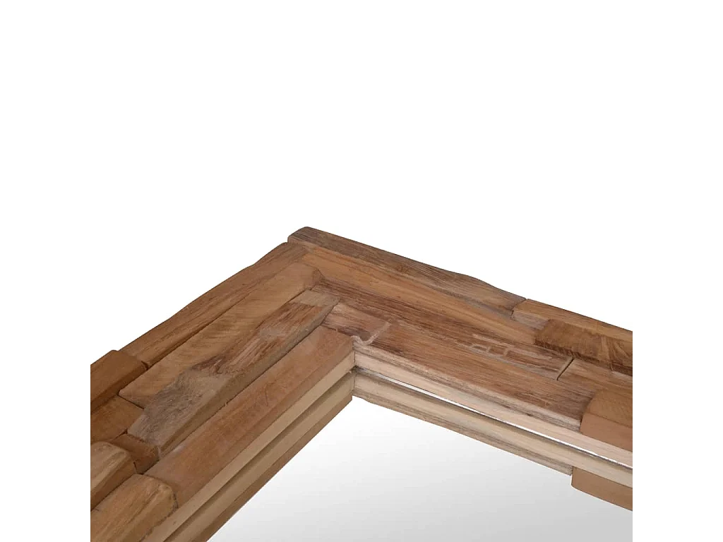 Espelho decorativo em teca 90x60 cm retangular