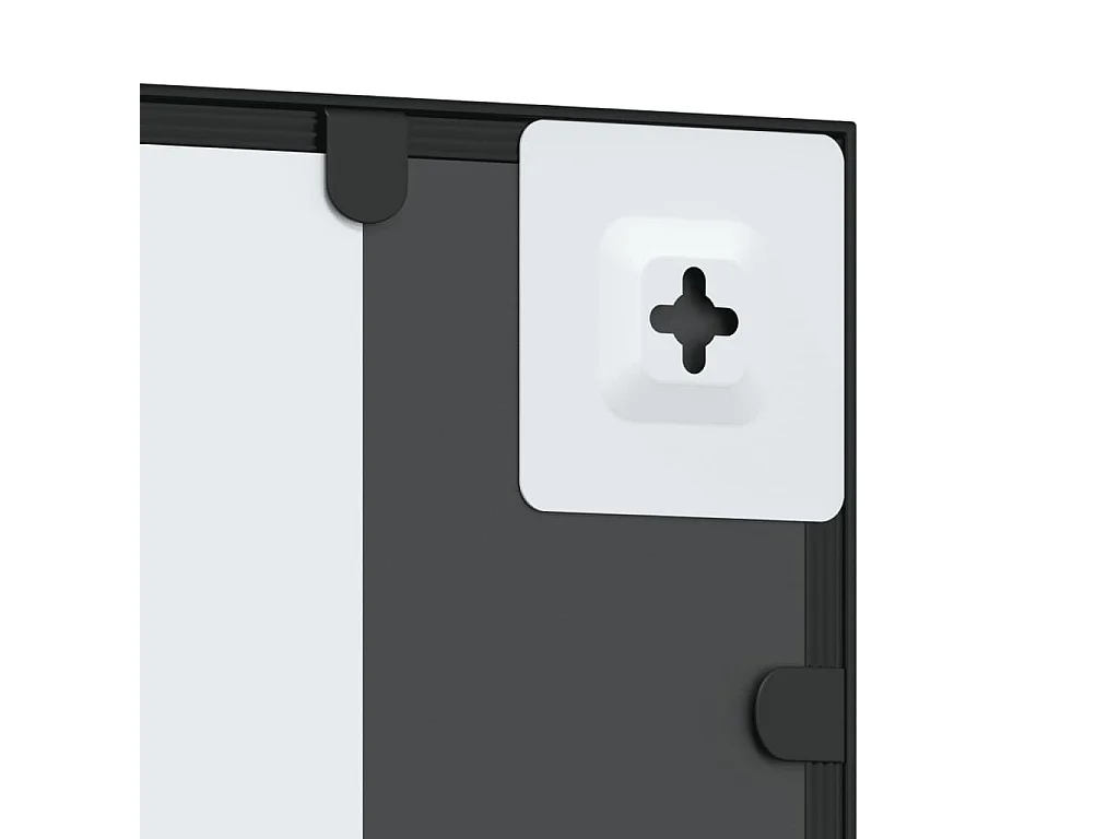 Miroir mural noir 50x80 cm rectangulaire fer