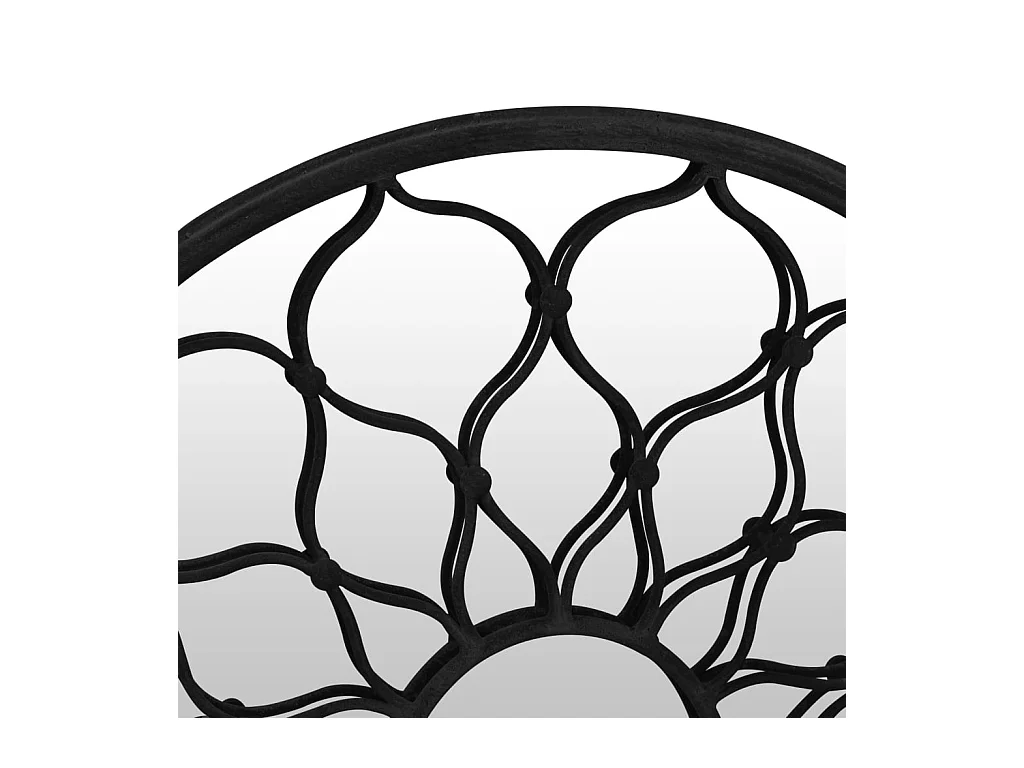 Miroir de jardin Noir 40x3 cm Fer Rond utilisation extérieure
