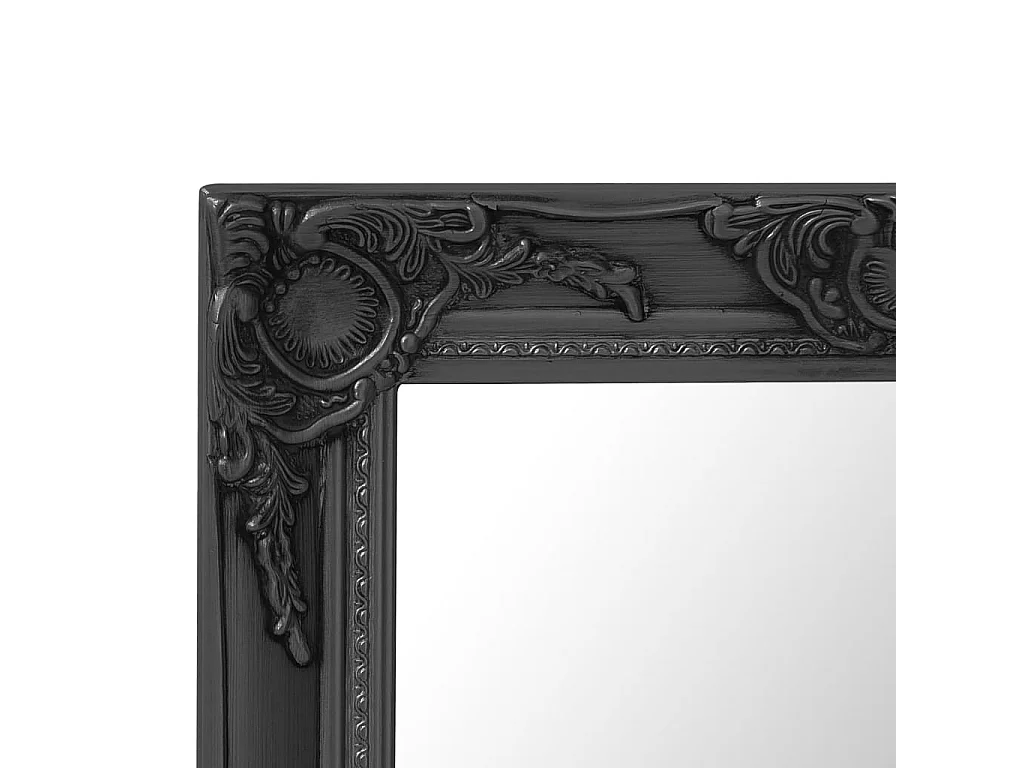 Espelho de parede estilo barroco 50x50 cm preto