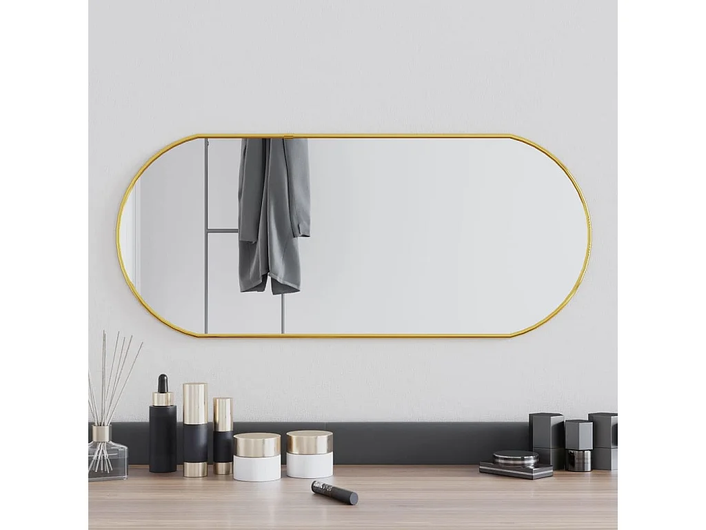 Miroir mural Doré 70x30 cm Ovale