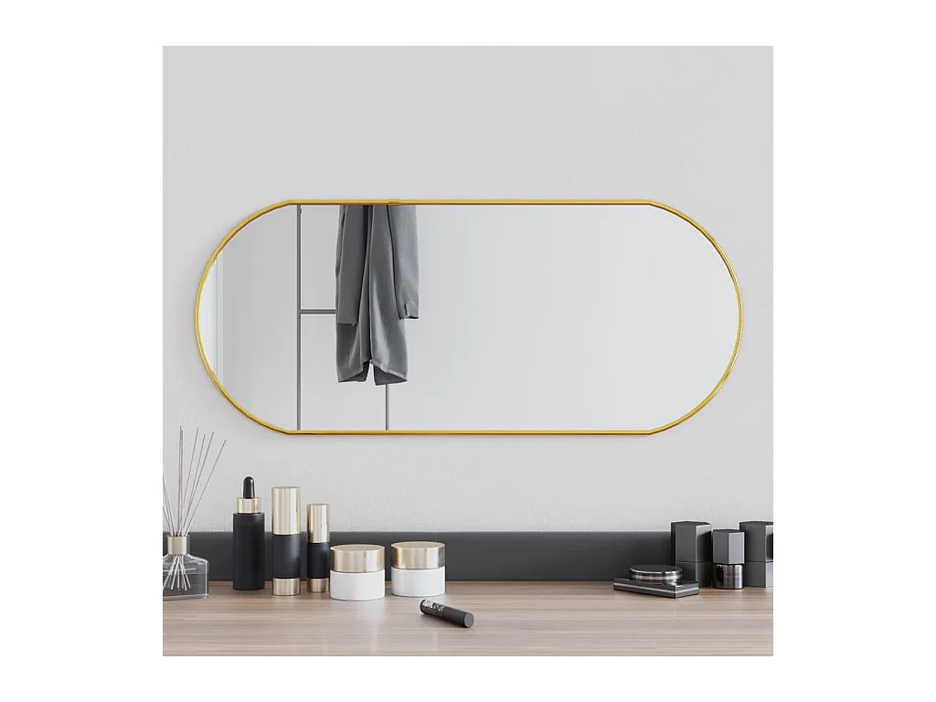 Miroir mural Doré 70x30 cm Ovale