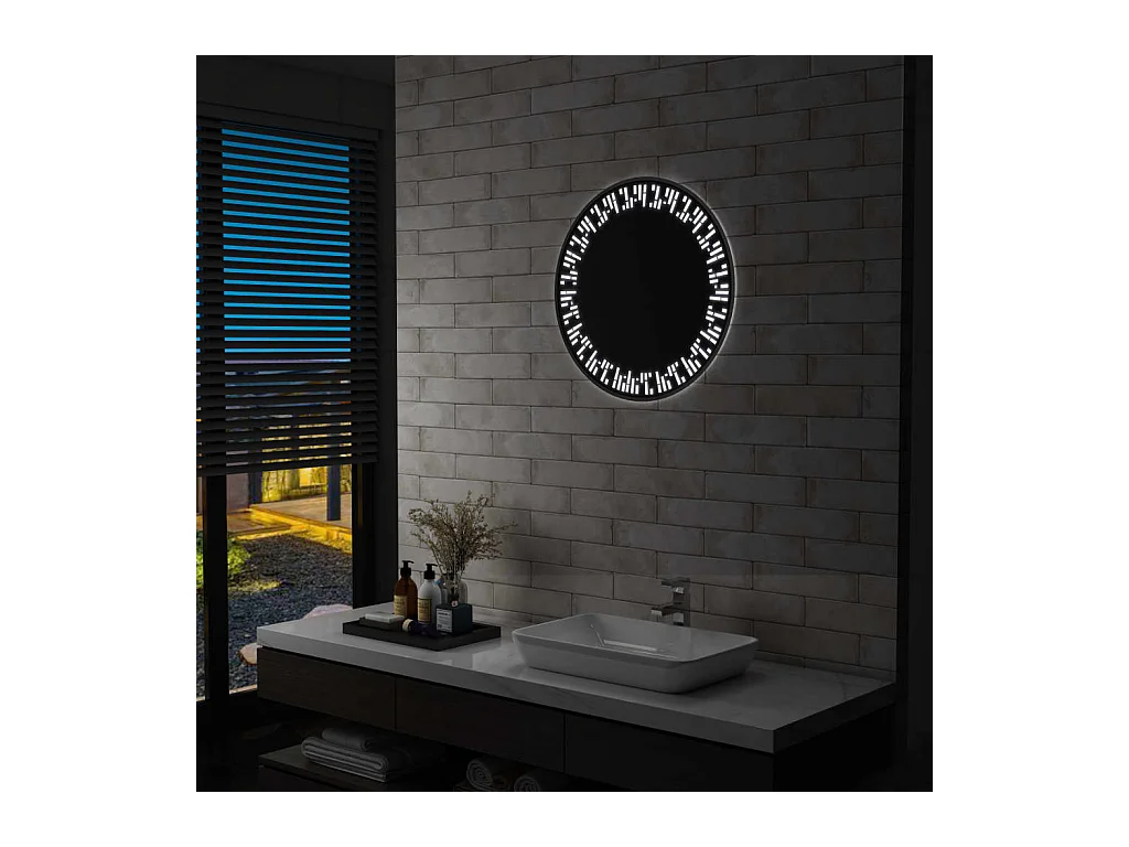 Miroir à LED pour salle de bain 60 cm