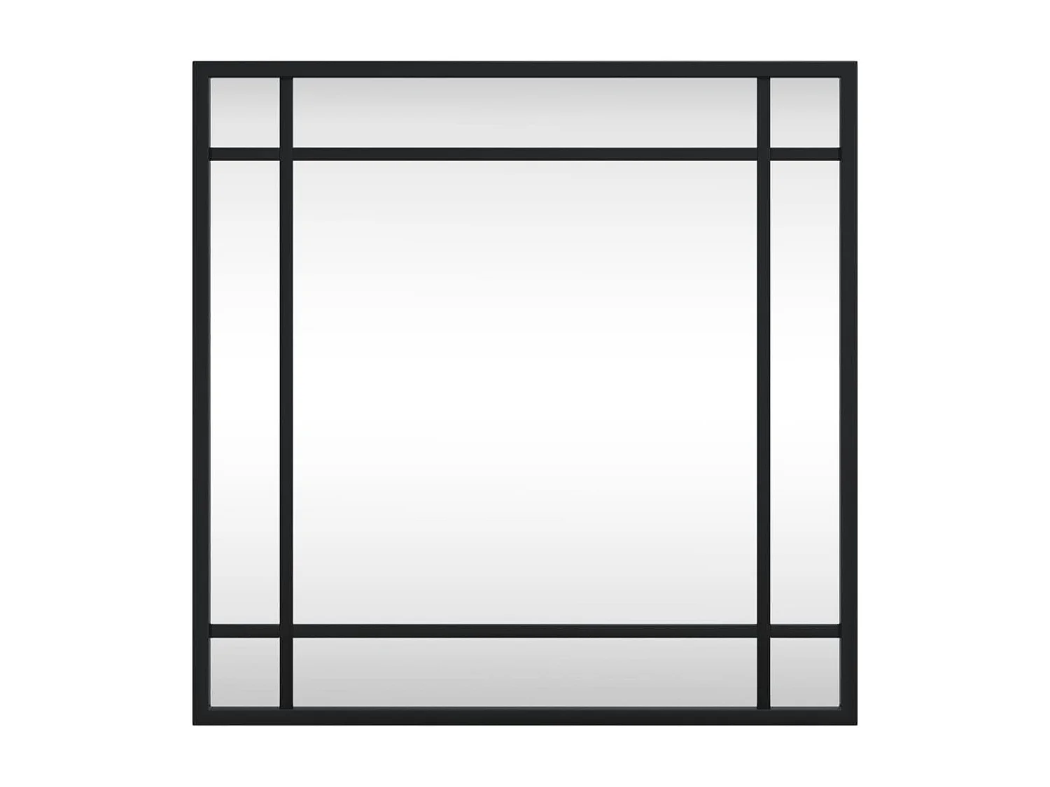 Miroir mural noir 40x40 cm carré fer