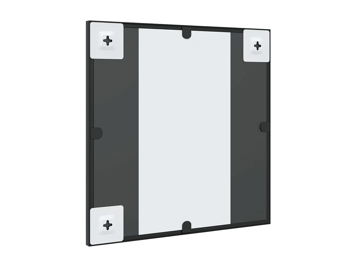 Miroir mural noir 40x40 cm carré fer