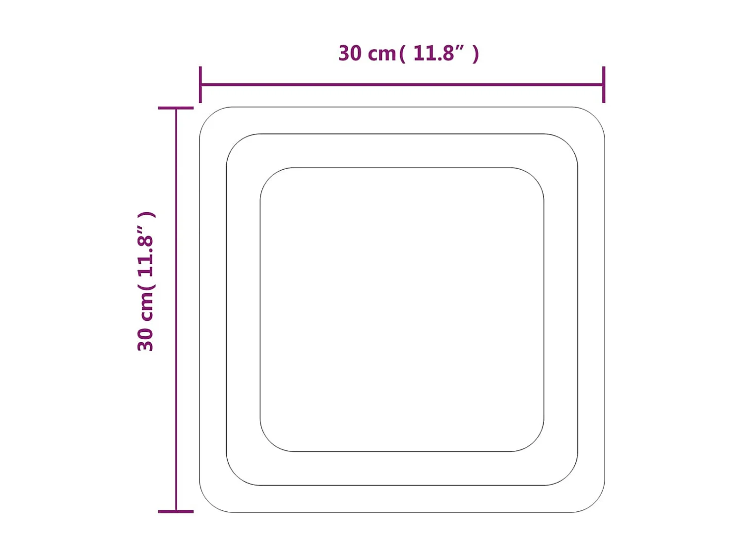 Specchio da Bagno con Luci LED 30x30 cm