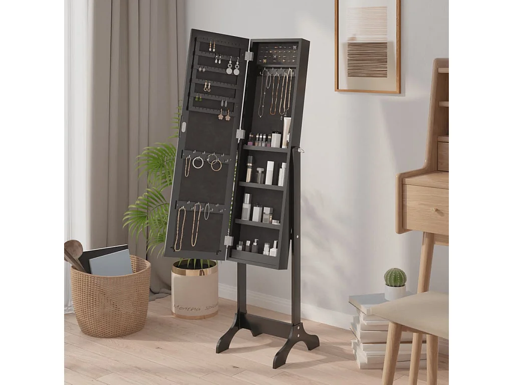 Miroir sur pied noir 34x37x146 cm