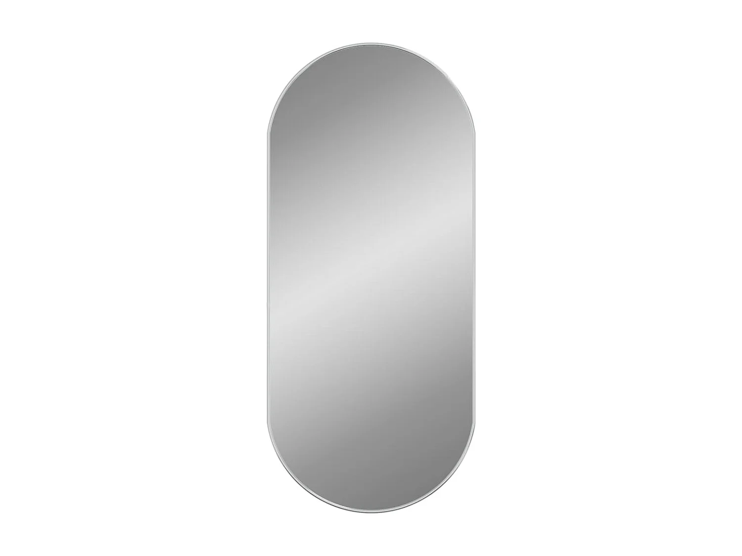 Miroir mural Argenté 100x45 cm Ovale