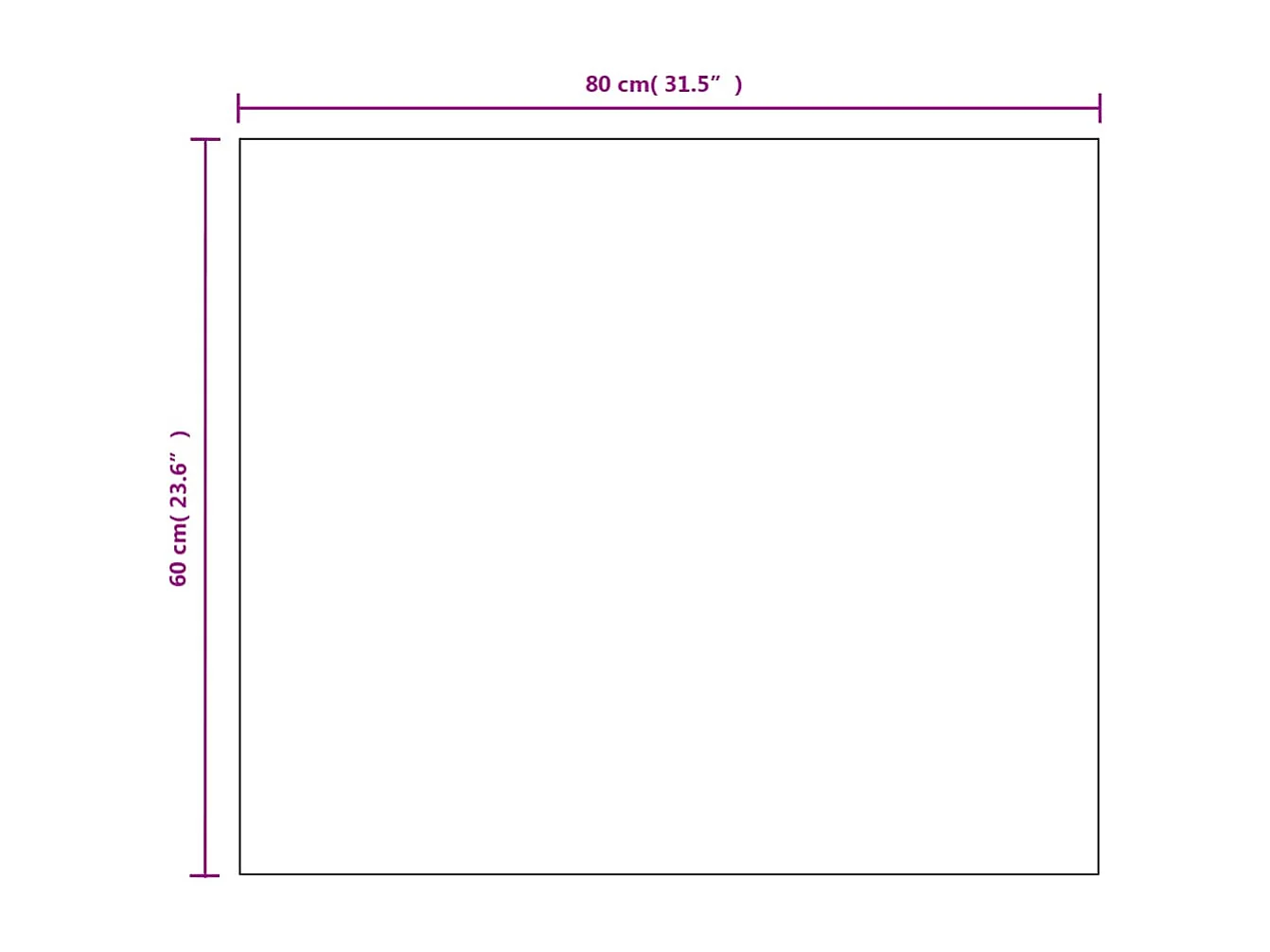 Specchio Senza Cornice 80x60 cm in Vetro