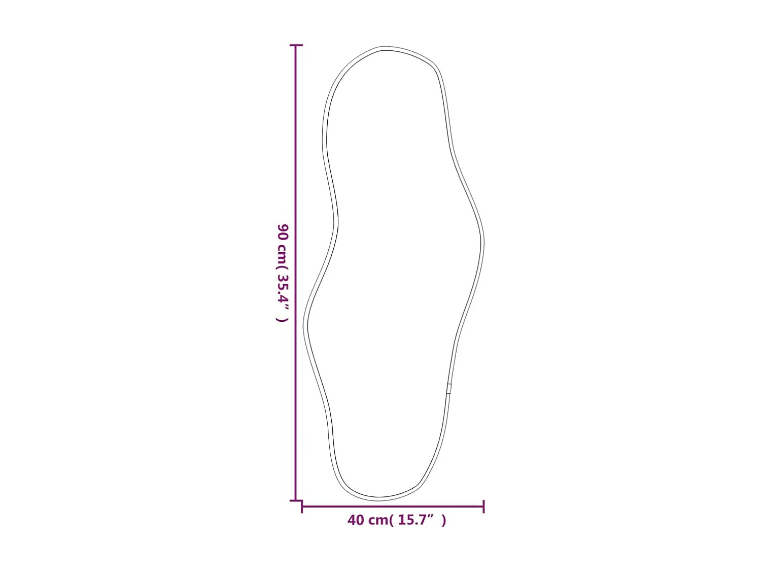 Wandspiegel Golden 90x40 cm