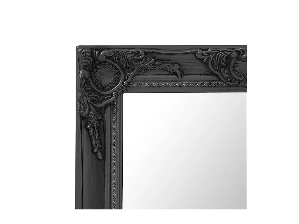 Miroir mural style baroque 50x40 cm noir