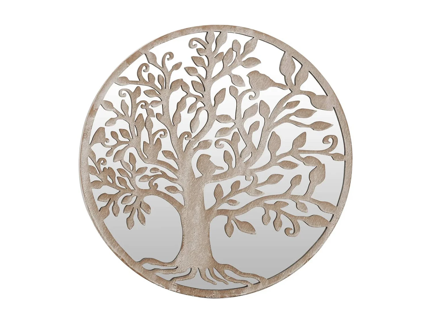 Specchio Sabbia 60x2,5 cm Rotondo in Ferro per Uso Interno