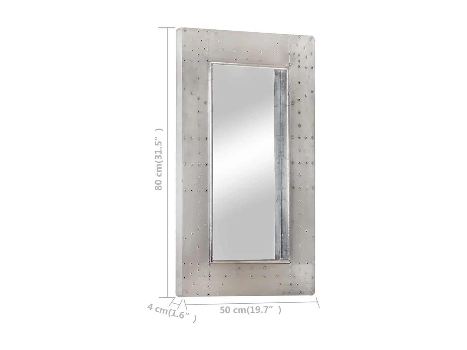 Espelho estilo aviador 80x50 cm metal