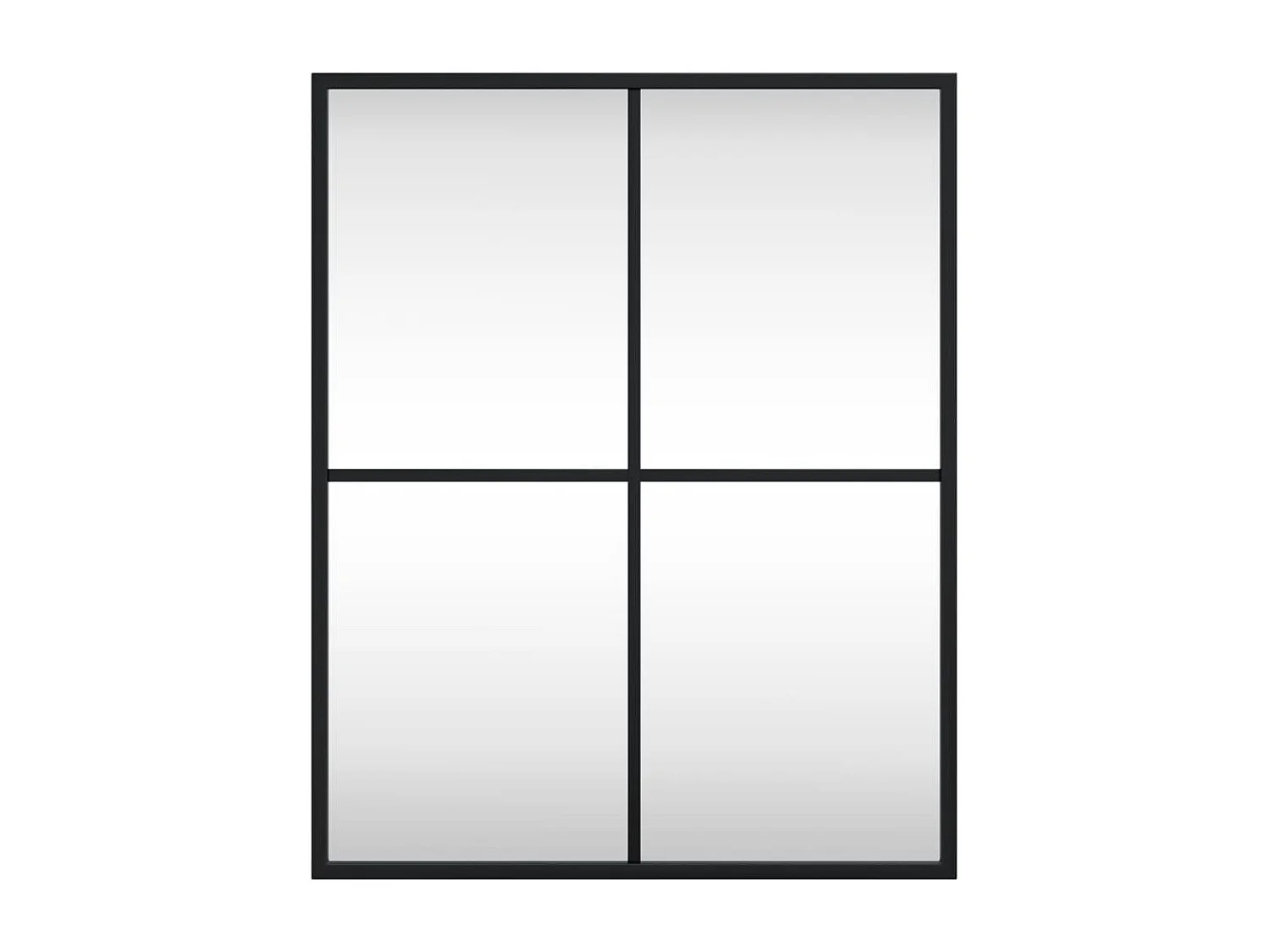 Miroir mural noir 40x50 cm rectangulaire fer