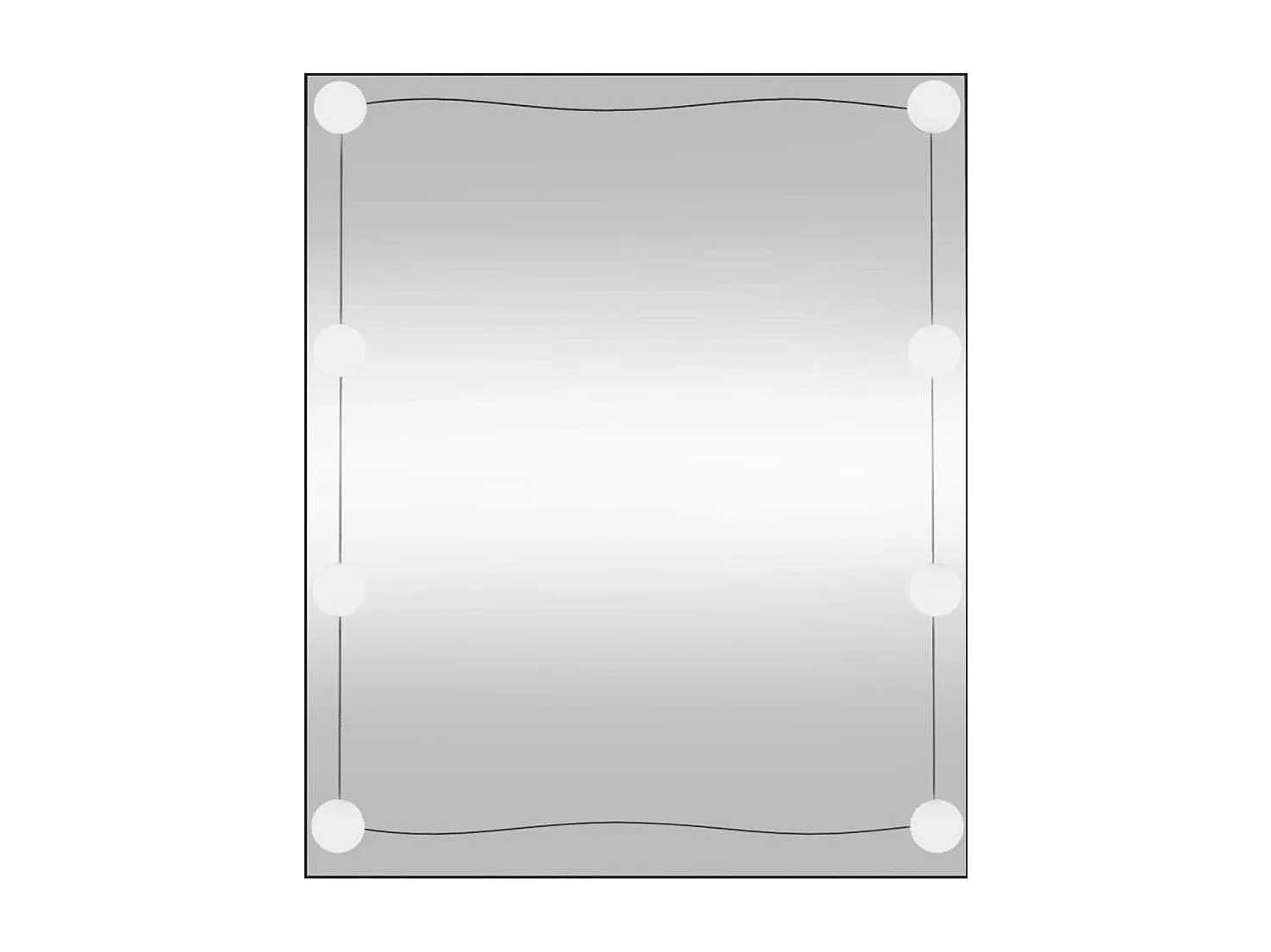 Espelho de parede retangular com luzes LED 50x60 cm vidro