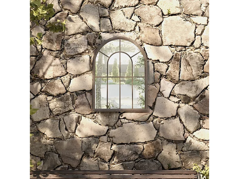 Miroir de jardin Sable 60x45 cm Fer pour utilisation extérieure