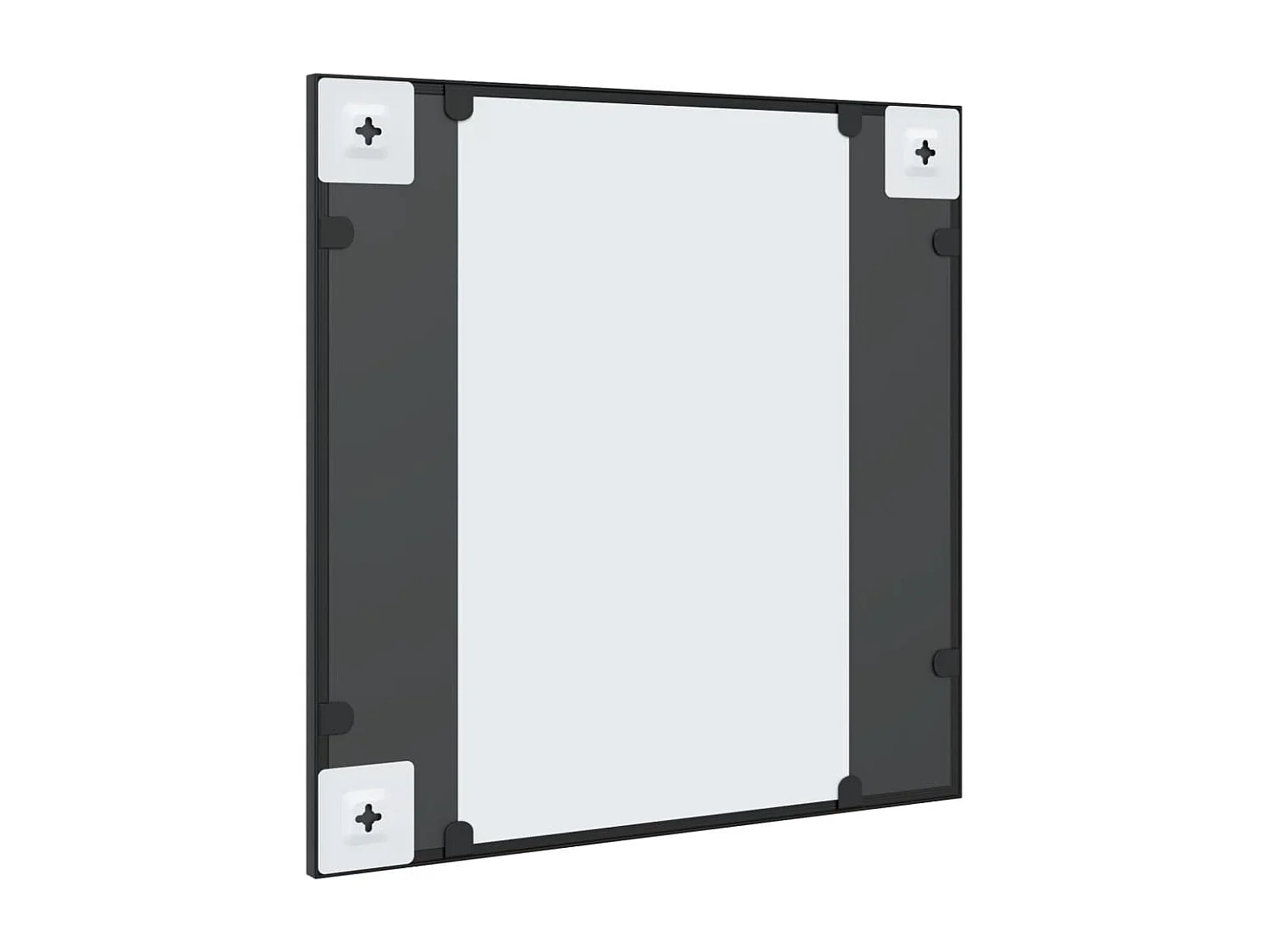 Miroir mural noir 50x50 cm carré fer