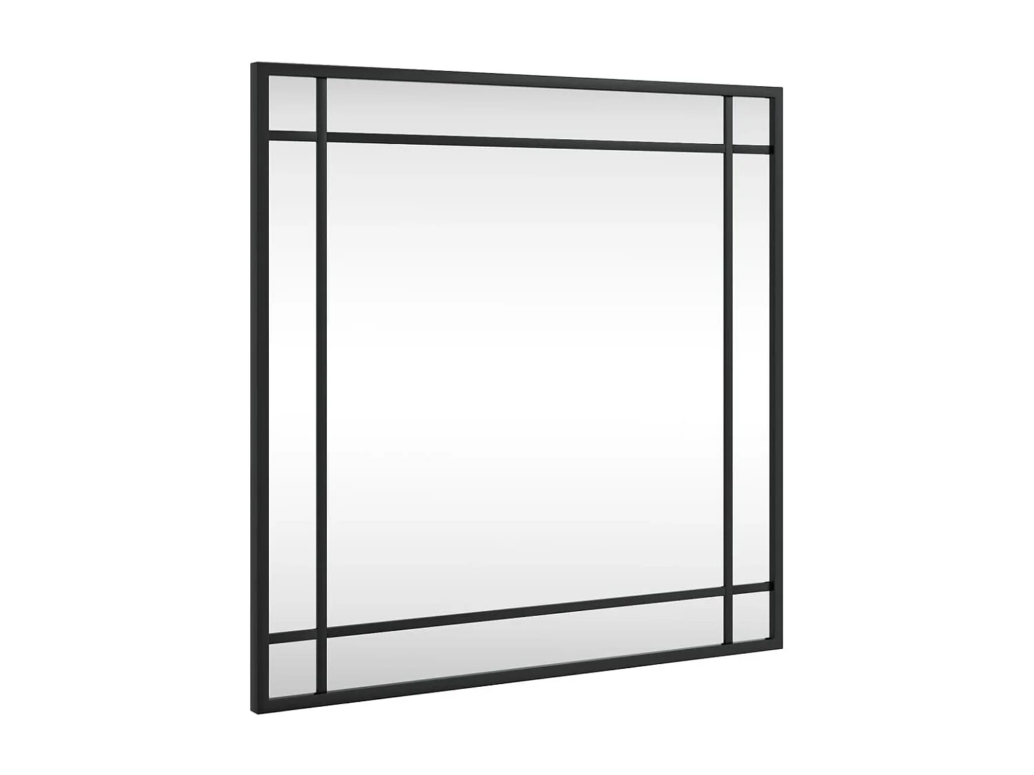 Miroir mural noir 50x50 cm carré fer