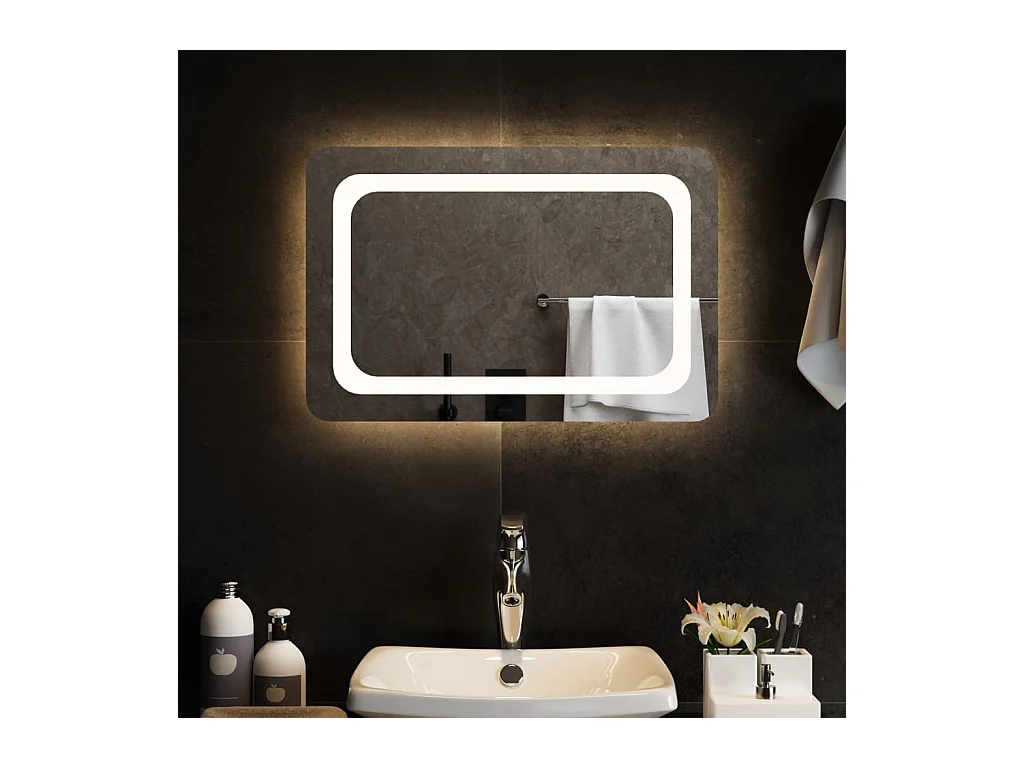 Miroir de salle de bain à LED 60x40 cm