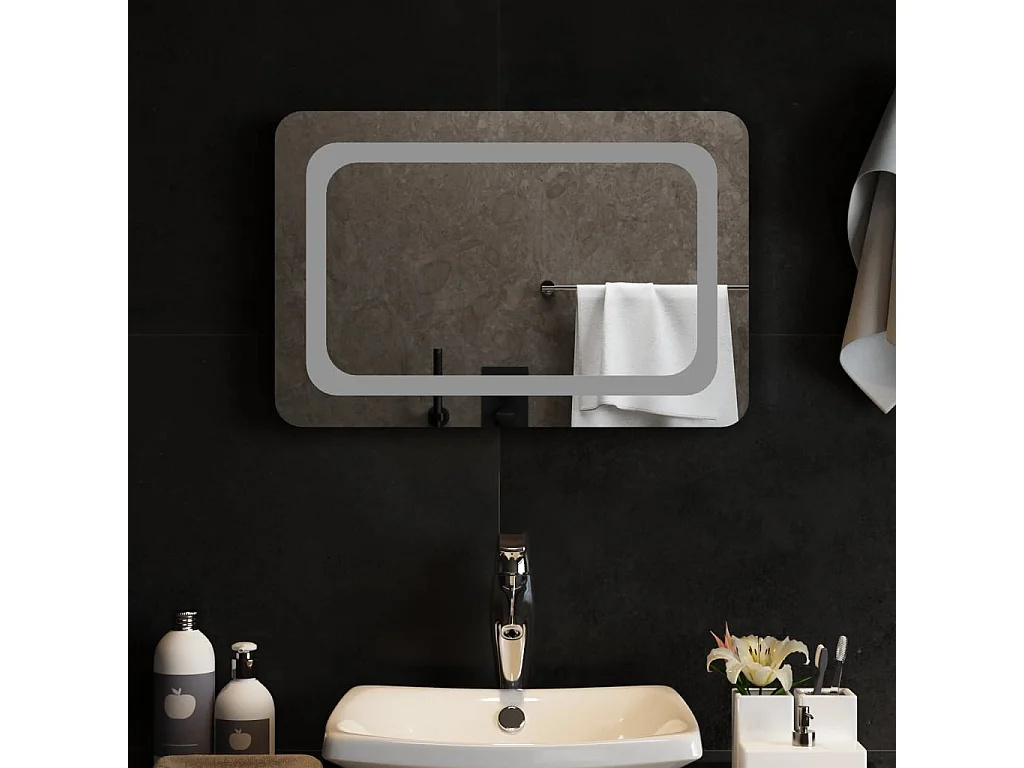 Specchio da Bagno con Luci LED 60x40 cm
