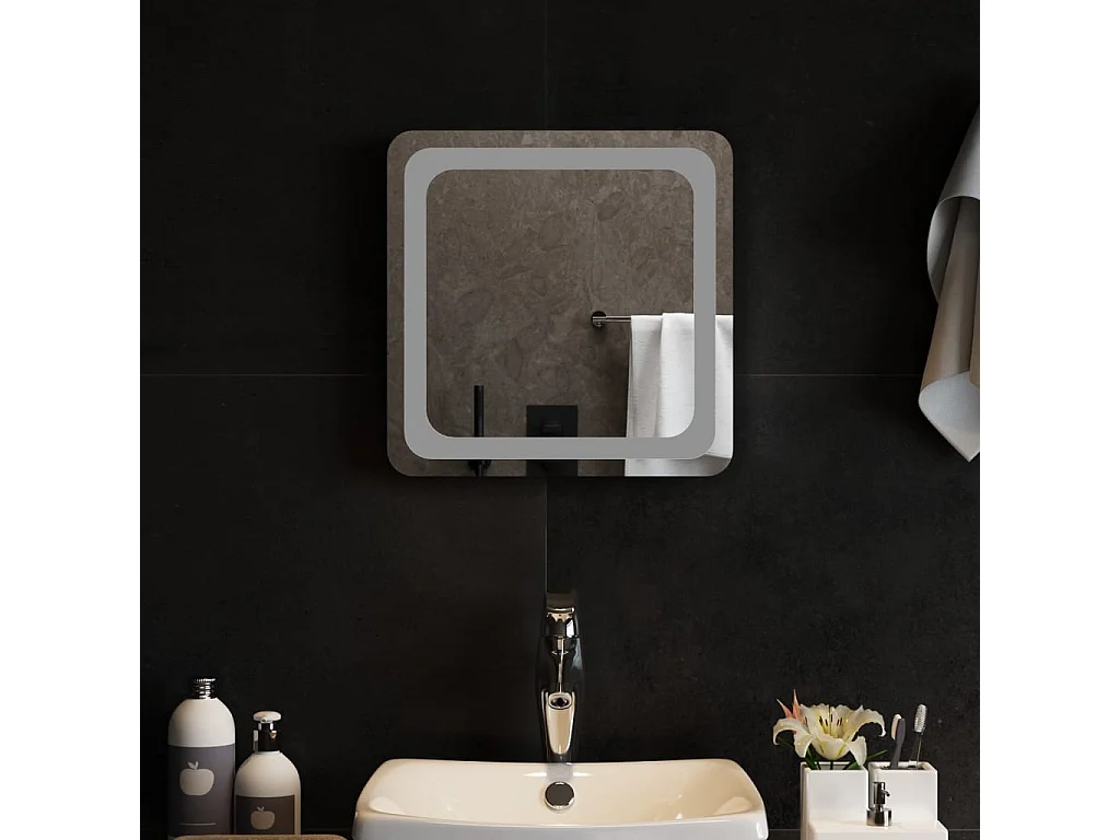 Specchio da Bagno con Luci LED 40x40 cm