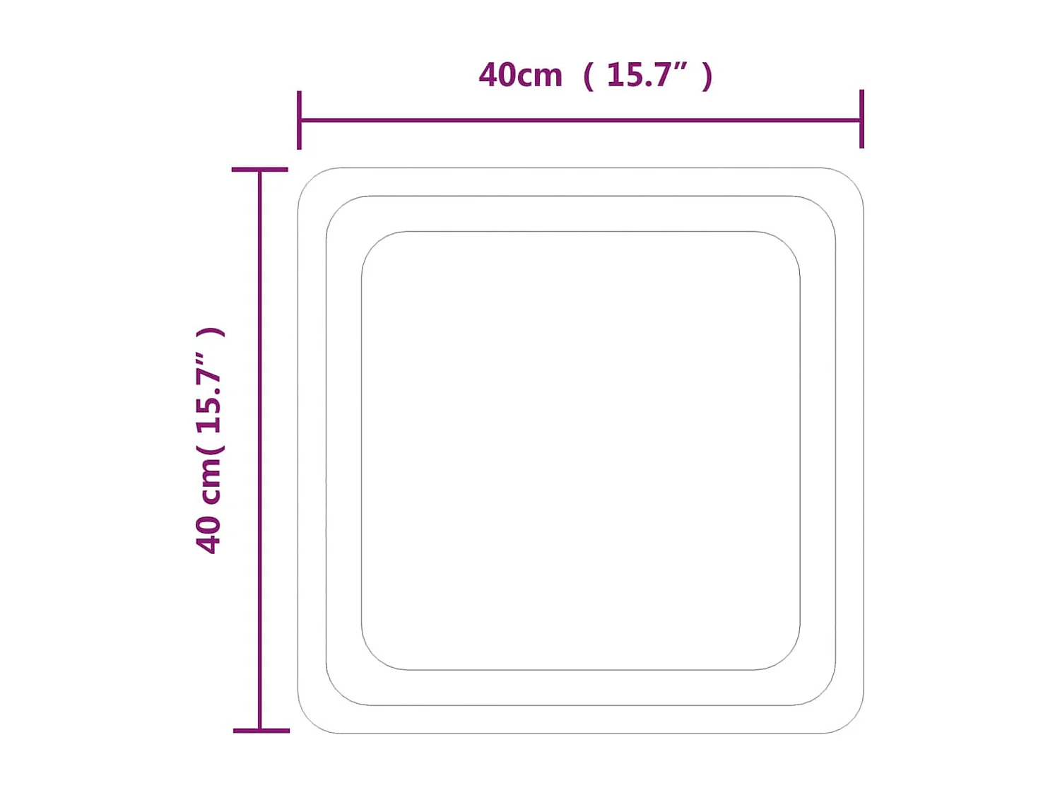 Specchio da Bagno con Luci LED 40x40 cm