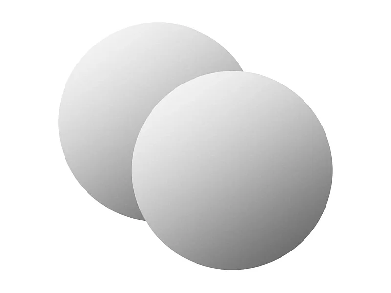 Specchi da Parete 2 pz 60 cm in Vetro Circolari