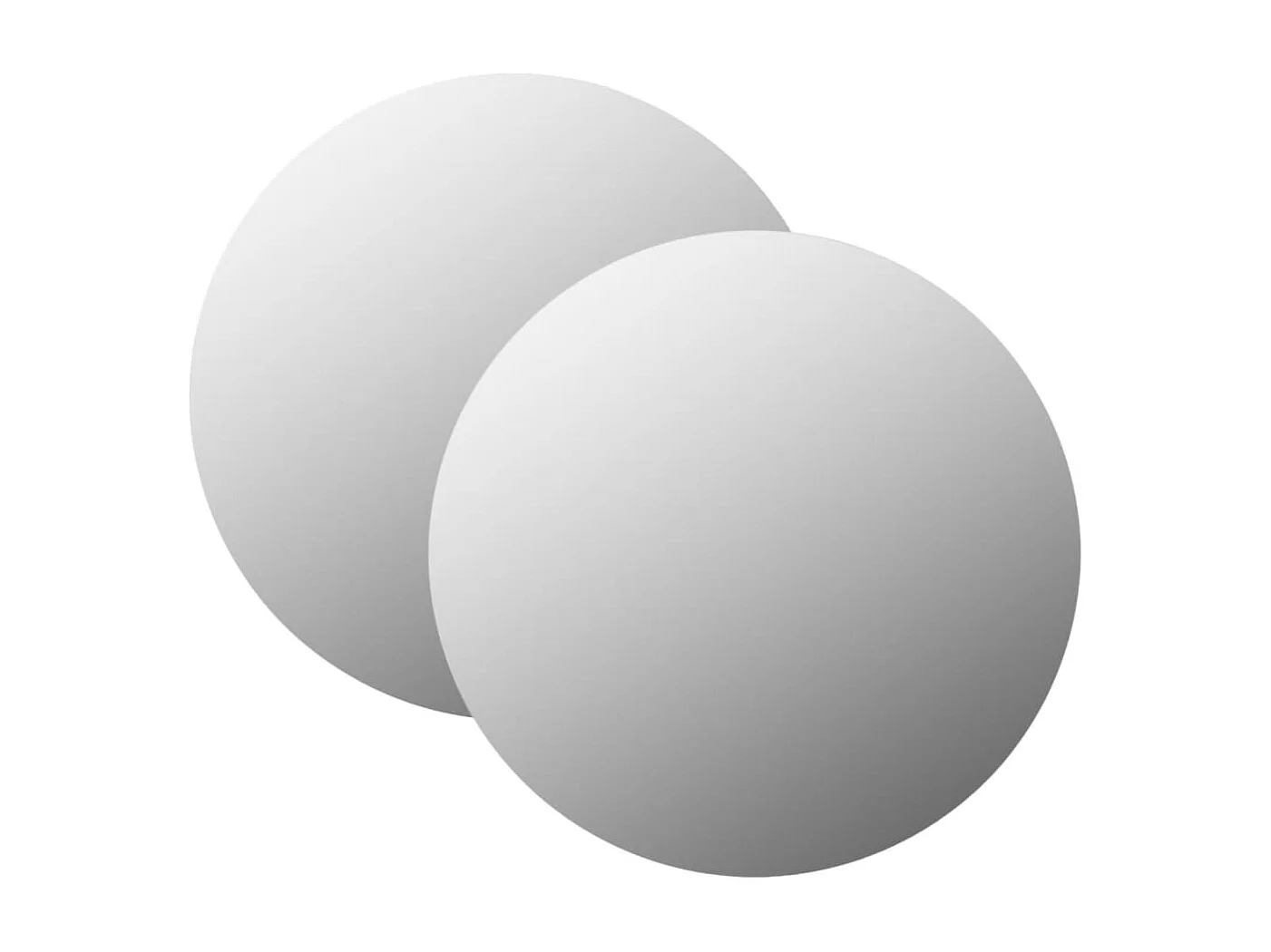 Miroirs muraux 2 pcs 60 cm Rond Verre