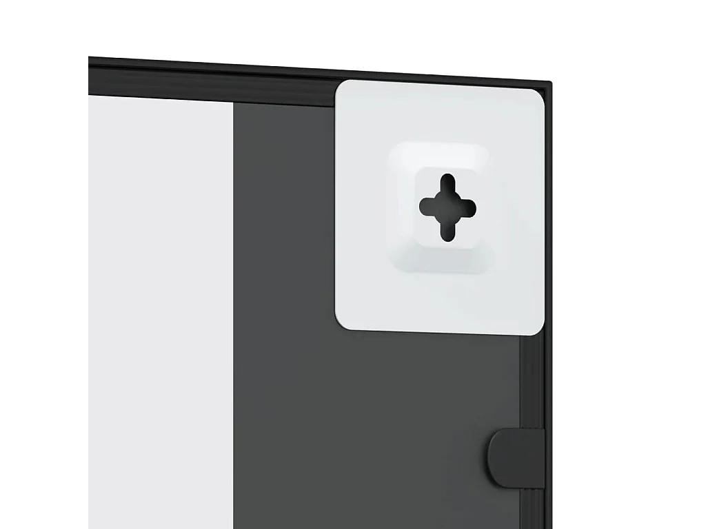 Wandspiegel Schwarz 30x80 cm Rechteckig Eisen