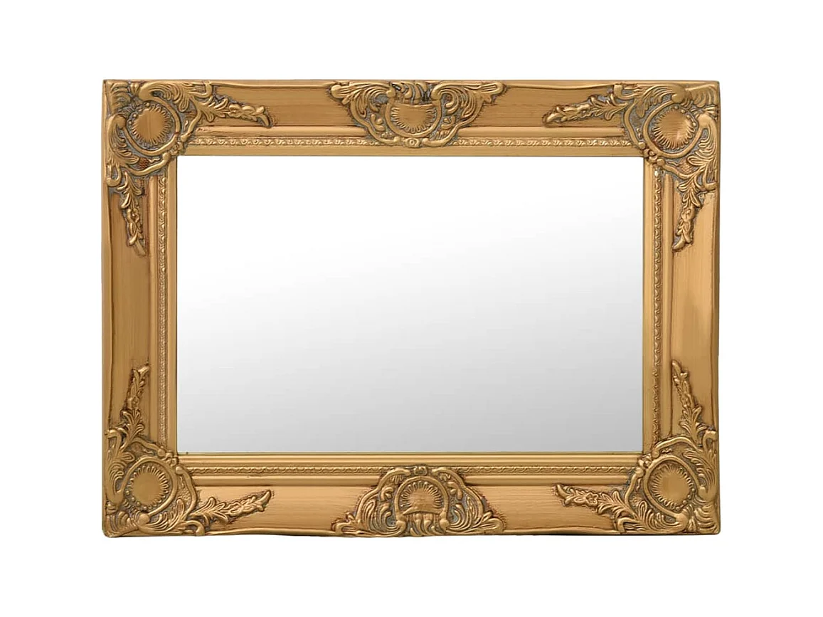 Miroir mural style baroque 60x40 cm Doré