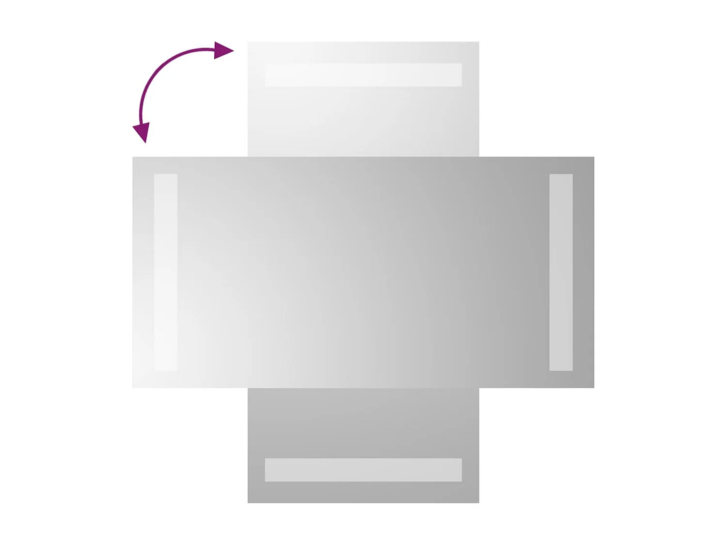 Specchio da Bagno con Luci LED 20x40 cm