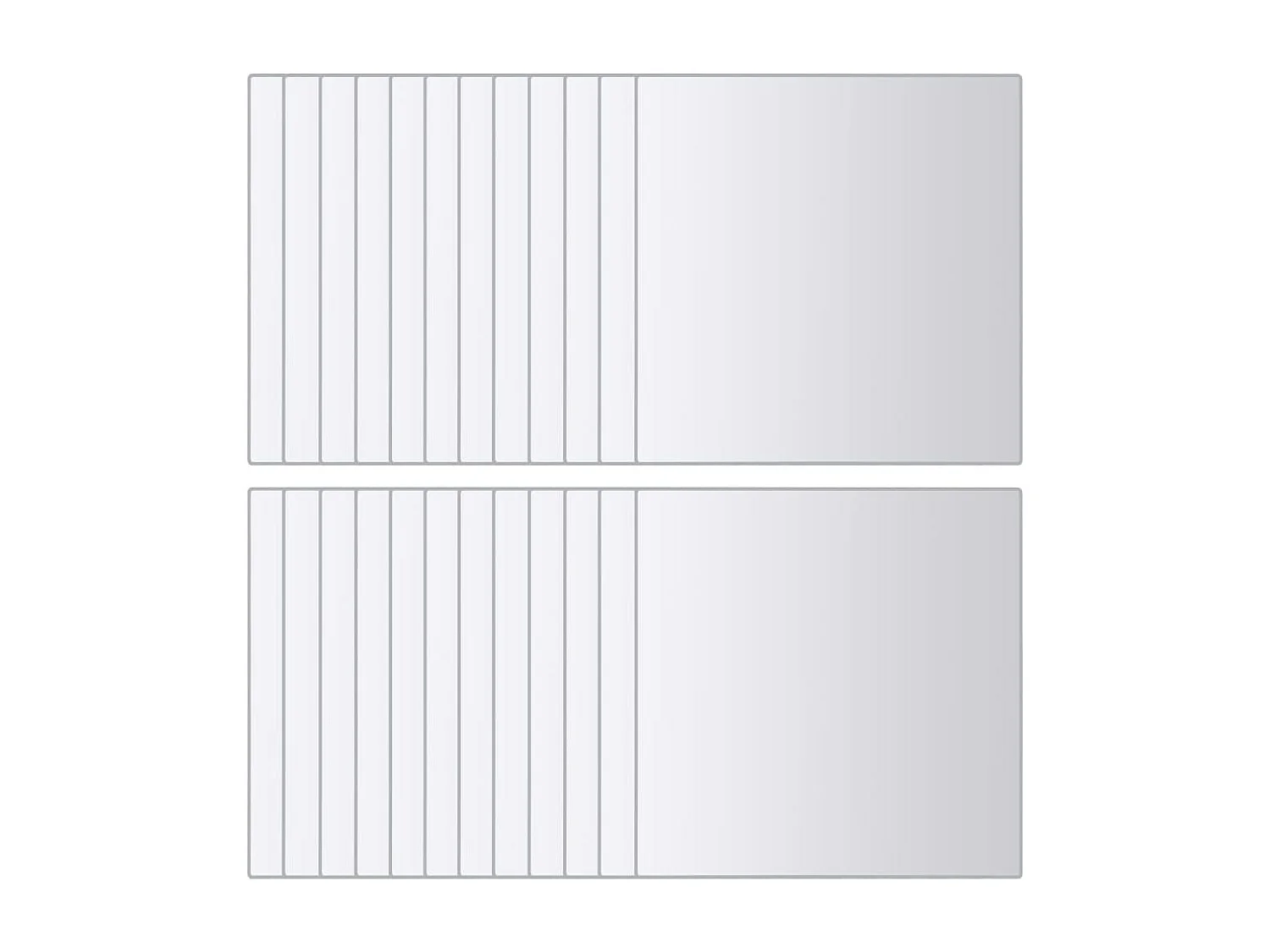 Carreaux de miroir 48 pcs Carré Verre