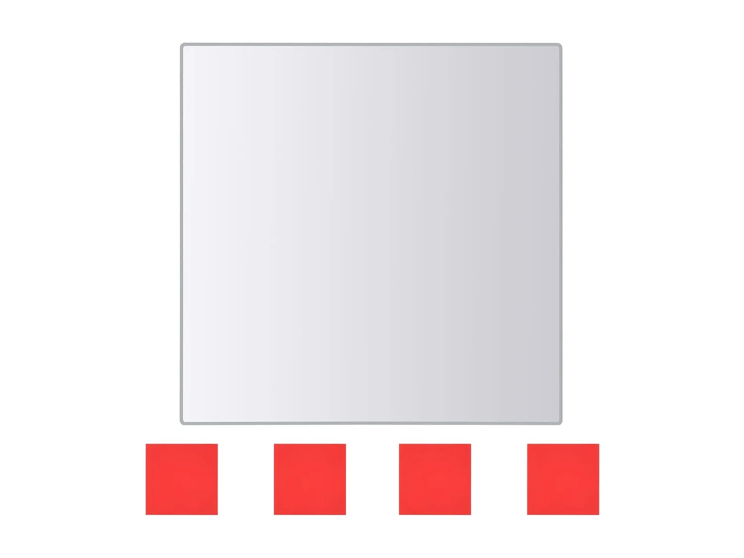 Carreaux de miroir 48 pcs Carré Verre