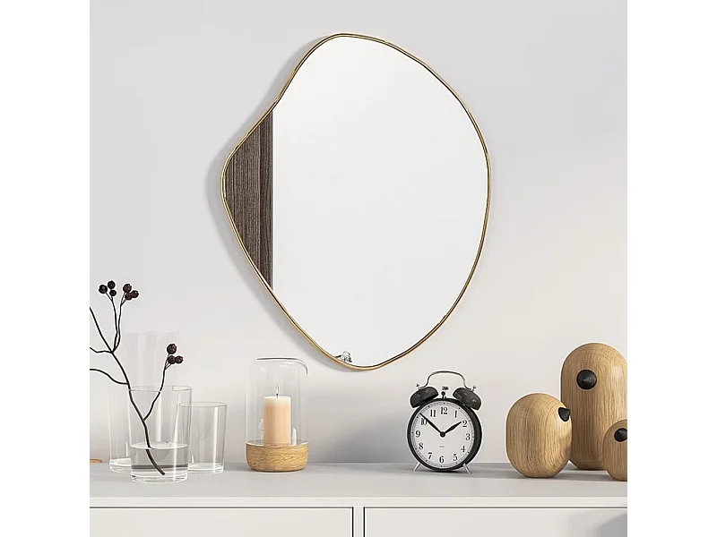 Espejo de pared dorado 50x40 cm