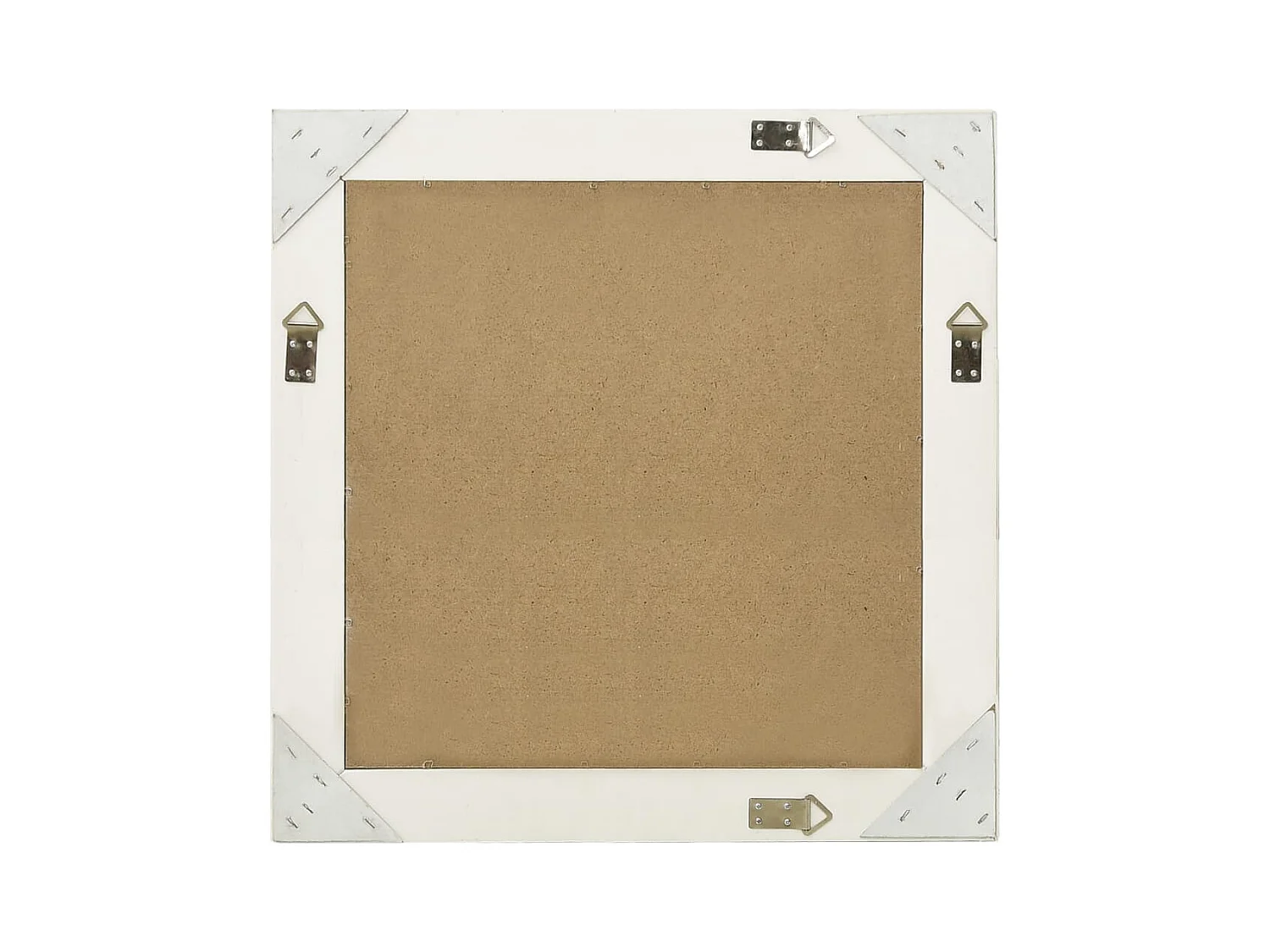 Espejo de pared estilo barroco blanco 60x60 cm