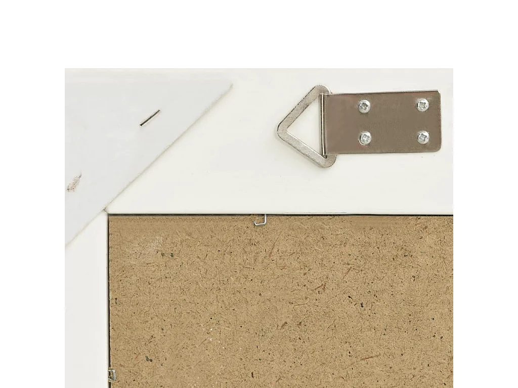 Espejo de pared estilo barroco blanco 60x60 cm