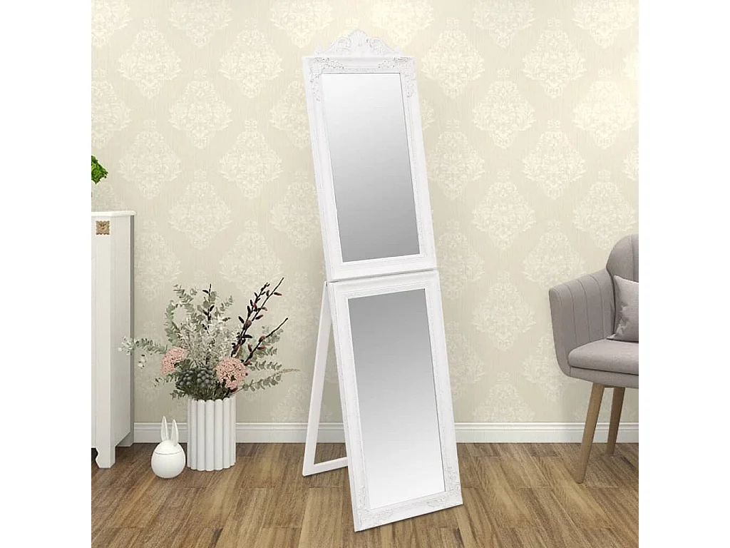 Miroir sur pied Blanc 50x200 cm