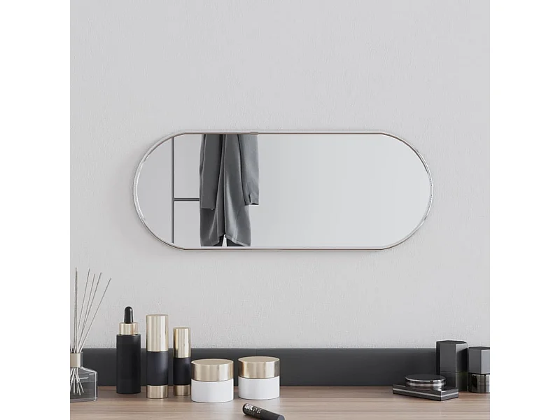 Miroir mural Argenté 50x20 cm Ovale