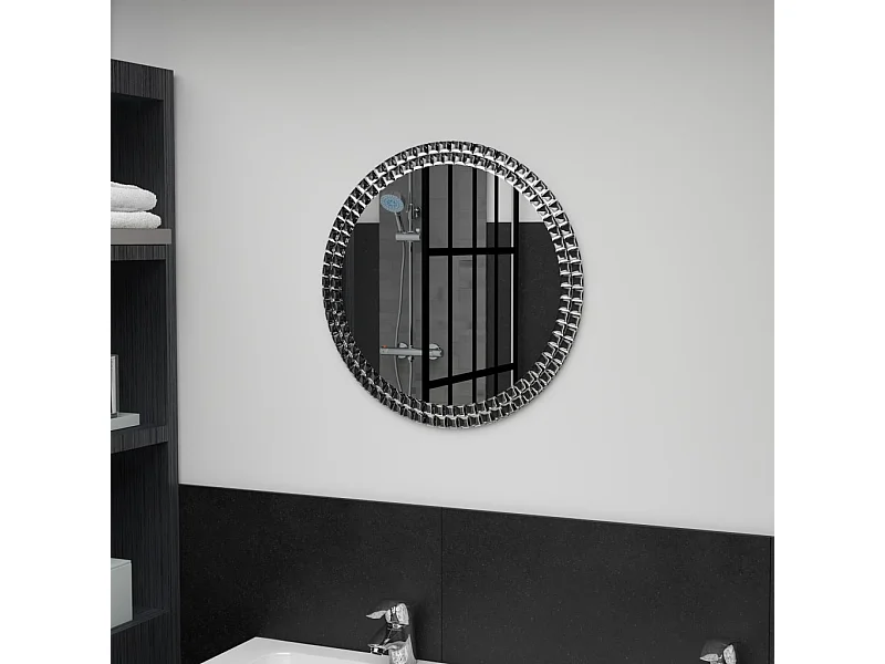 Specchio da Parete 50 cm in Vetro Temperato
