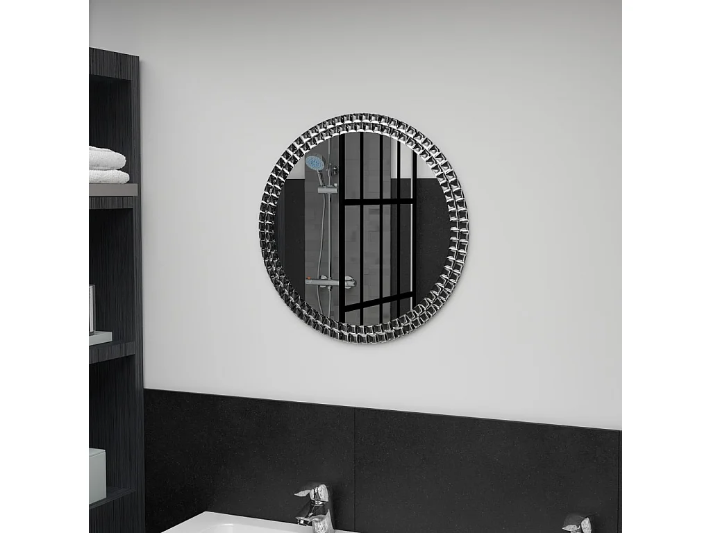 Specchio da Parete 50 cm in Vetro Temperato