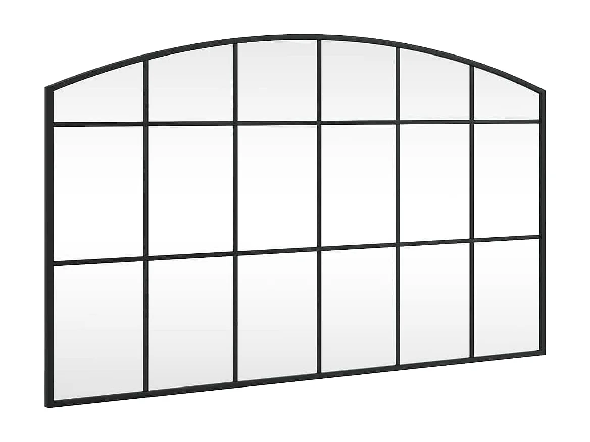 Miroir mural noir 100x60 cm arche fer