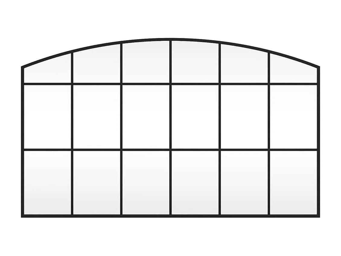 Miroir mural noir 100x60 cm arche fer