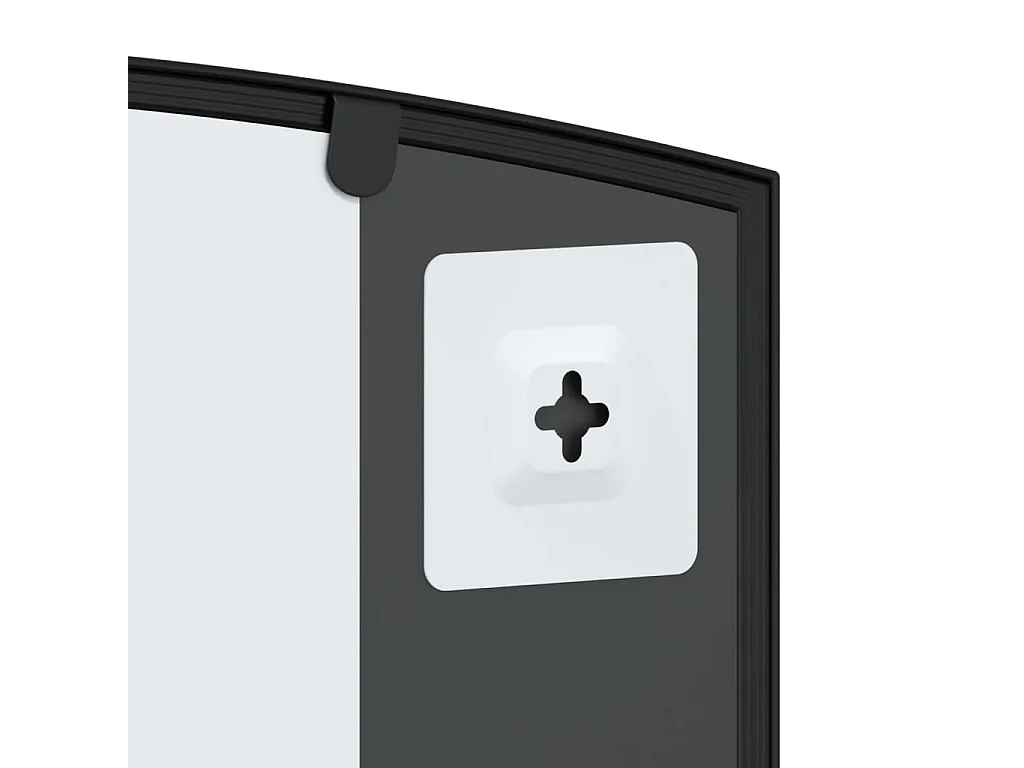 Miroir mural noir 100x60 cm arche fer