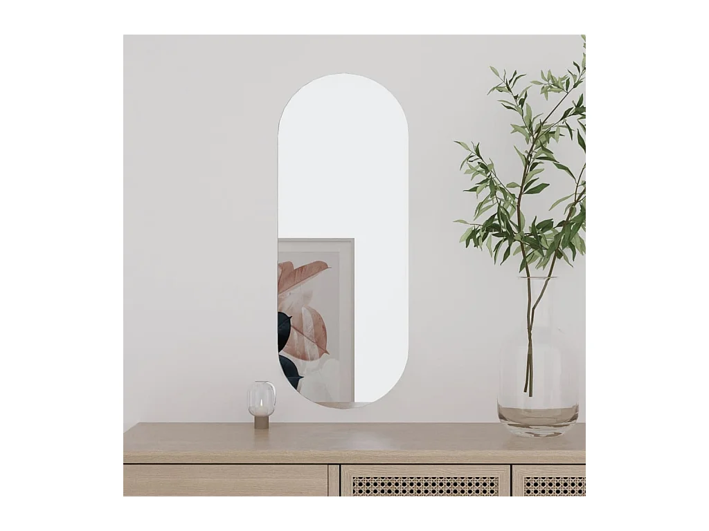 Miroir mural 20x50 cm Verre Ovale